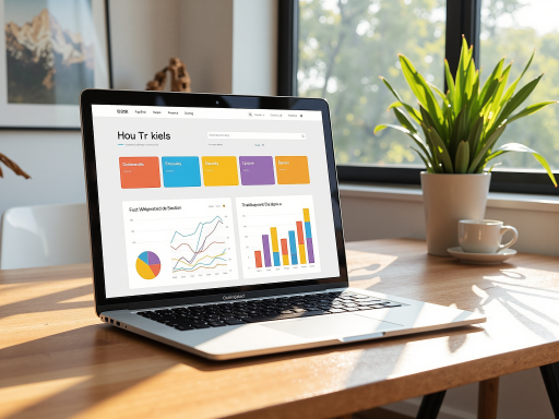 健康医疗域名价值展示，显示数据分析图表和市场趋势，明亮自然光背景